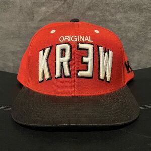 KR3W Team 2 Snake Print Embossed Logo Snapback Hat / Adjustable